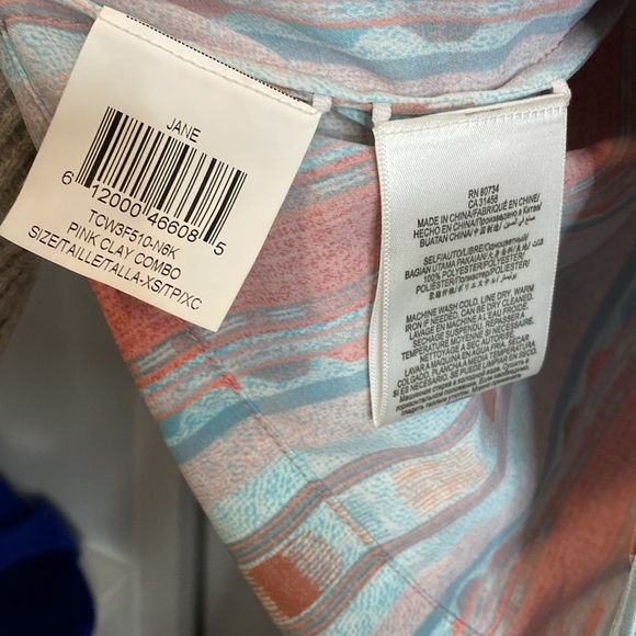 BCBG MaxAzria | Jane  Blue & Pink Striped Multicolor Maxi Skirt - highlow inside - Picture 5 of 6